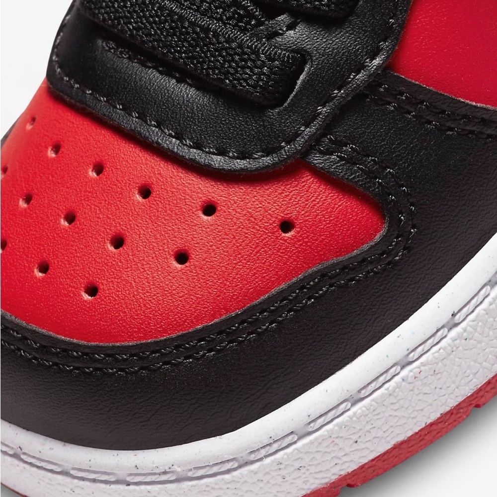 Nike Court Borough Low Recraft  8C university Red Black unisex New In Box Toddle - Picture 13 of 14